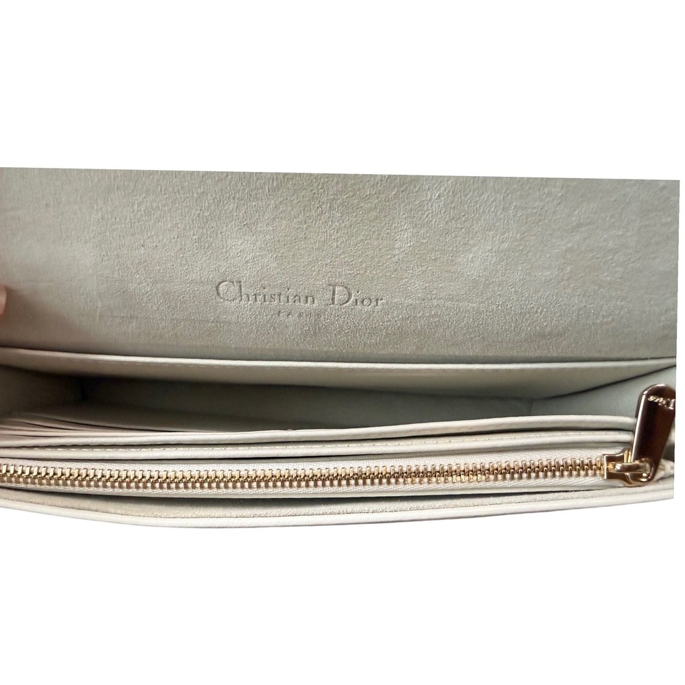 Christian Dior Dioramour Polka Dot Wallet On Chain Crossbody Bag Leather Rare - Picture 10 of 14